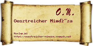 Oesztreicher Mimóza névjegykártya